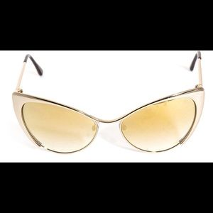 Tom Ford Gold Cateye Sunglasses